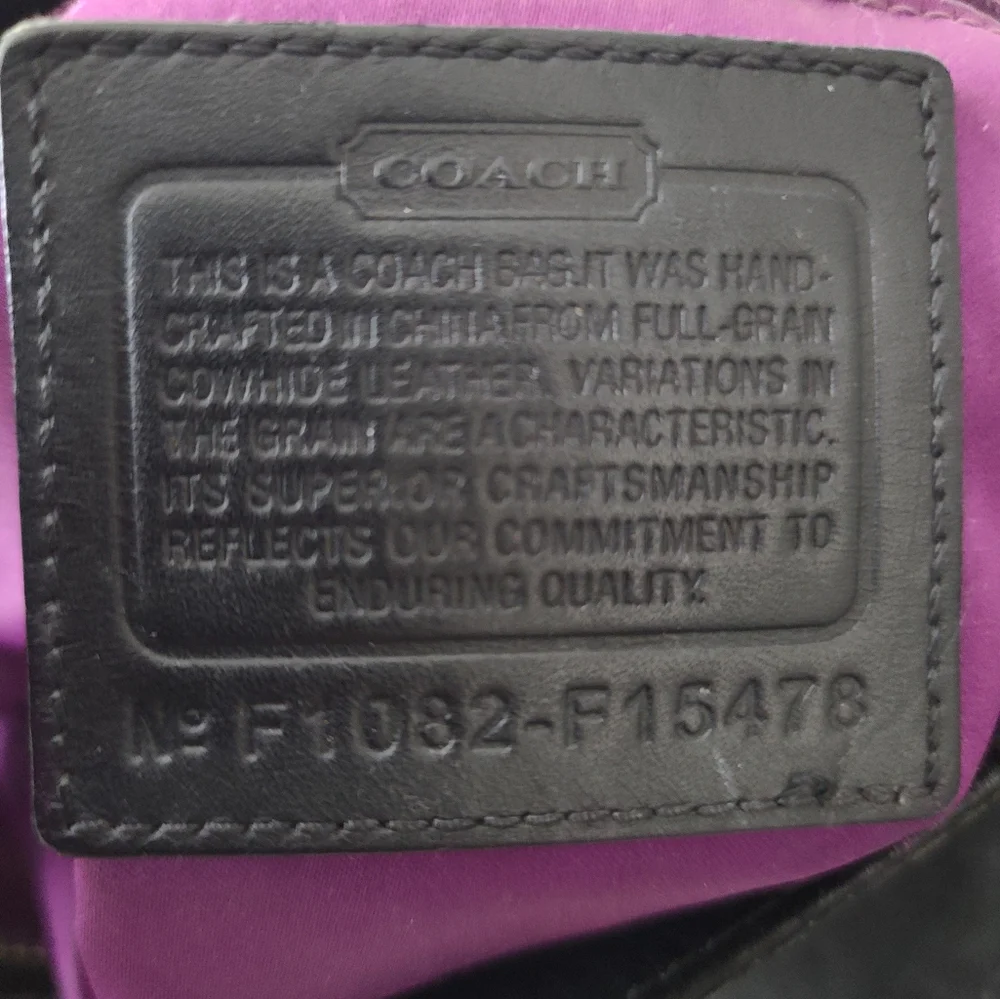 Coach Zoe Black Leather Hobo Shoulder Bag #F15478 - Picture 14 of 14